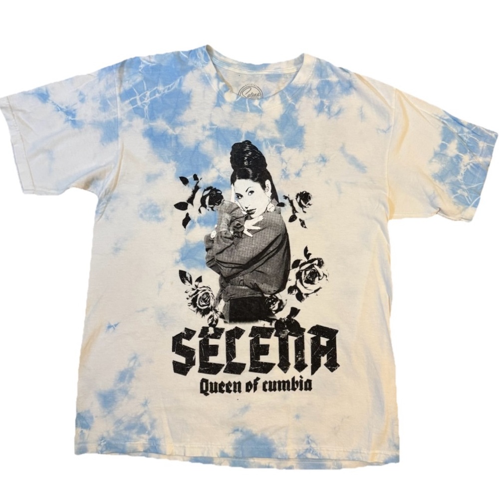 Selena Queen of Cumbia Tie Dye T Shirt Large Tour Style Graphic - Picture 2 of 9